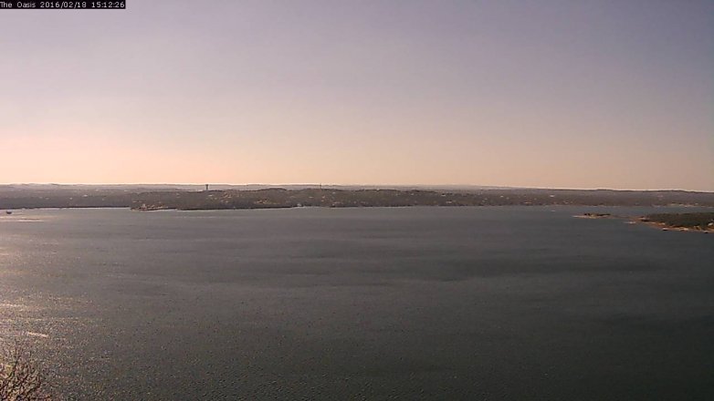 Lake Travis webcam, February 18, 2016 2:20 PM CT