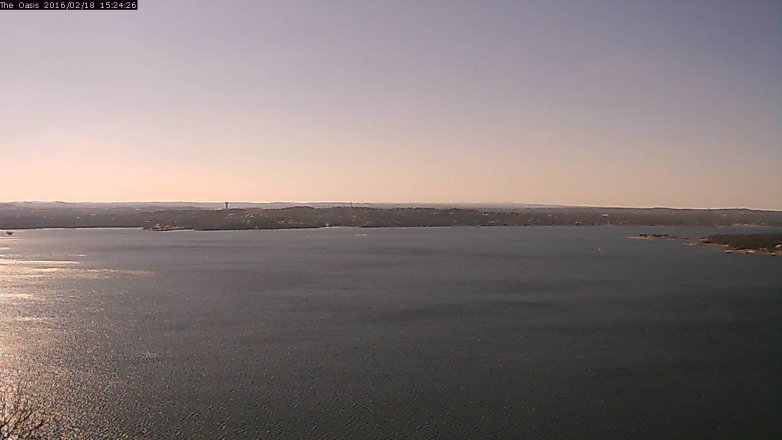 Lake Travis webcam, February 18, 2016 2:30 PM CT