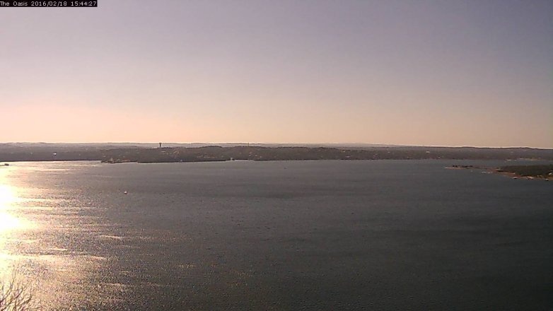 Lake Travis webcam, February 18, 2016 2:50 PM CT
