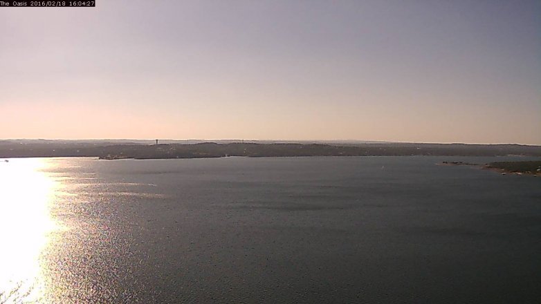 Lake Travis webcam, February 18, 2016 3:10 PM CT