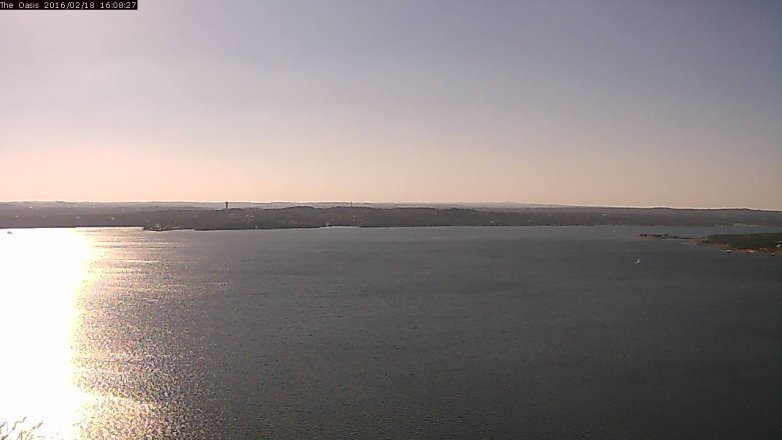 Lake Travis webcam, February 18, 2016 3:15 PM CT
