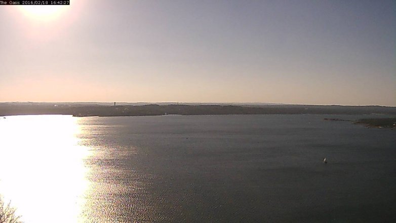 Lake Travis webcam, February 18, 2016 3:50 PM CT