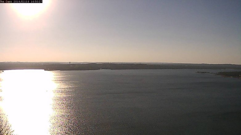 Lake Travis webcam, February 18, 2016 3:55 PM CT