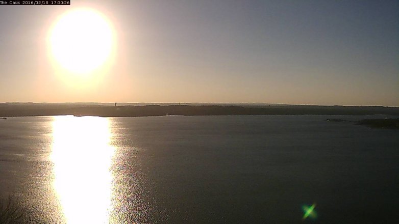 Lake Travis webcam, February 18, 2016 4:35 PM CT