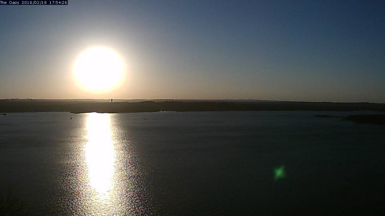 Lake Travis webcam, February 18, 2016 5:00 PM CT