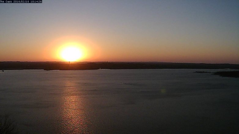 Lake Travis webcam, February 18, 2016 5:20 PM CT