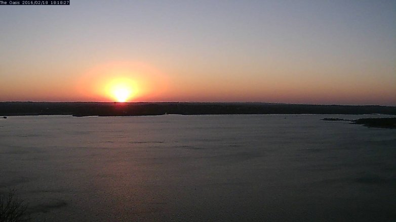 Lake Travis webcam, February 18, 2016 5:25 PM CT