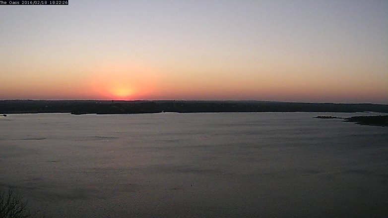Lake Travis webcam, February 18, 2016 5:30 PM CT