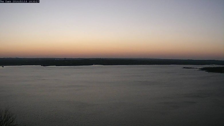 Lake Travis webcam, February 18, 2016 5:35 PM CT
