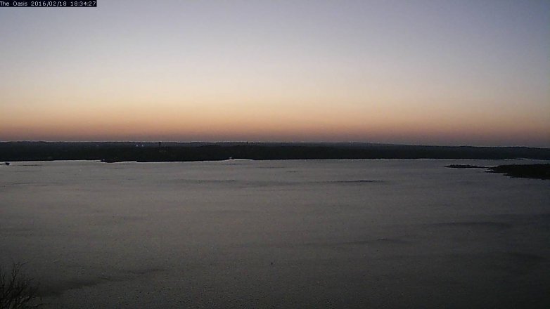 Lake Travis webcam, February 18, 2016 5:40 PM CT