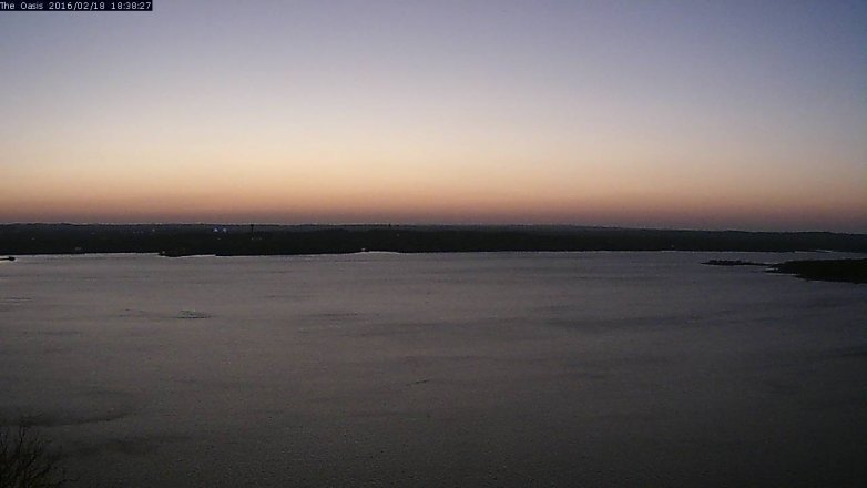 Lake Travis webcam, February 18, 2016 5:45 PM CT