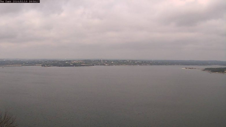 Lake Travis webcam, February 19, 2016 9:05 AM CT