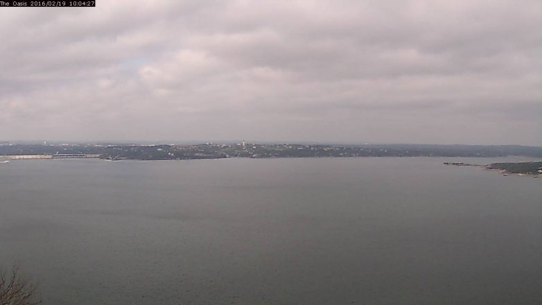 Lake Travis webcam, February 19, 2016 9:10 AM CT