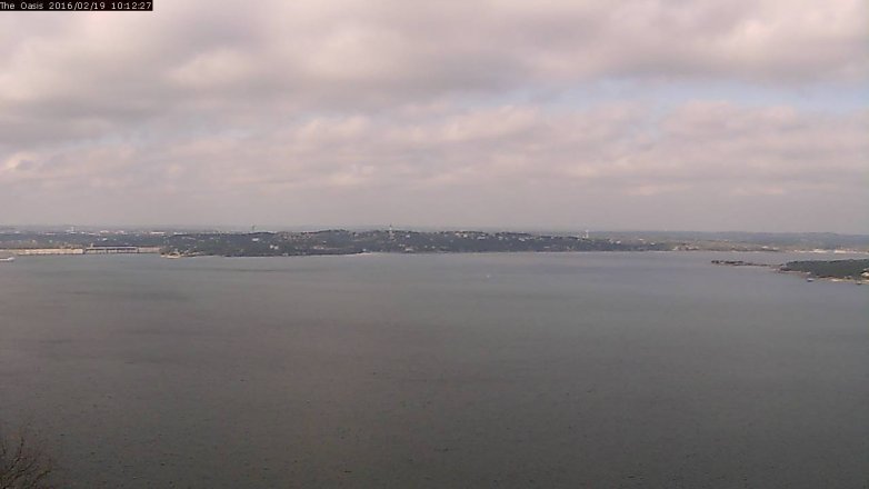 Lake Travis webcam, February 19, 2016 9:20 AM CT