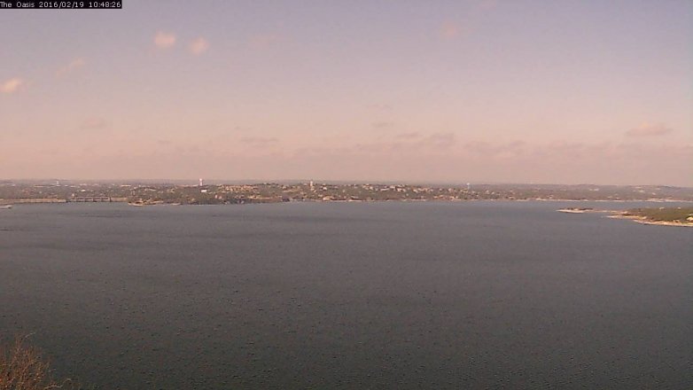 Lake Travis webcam, February 19, 2016 9:55 AM CT