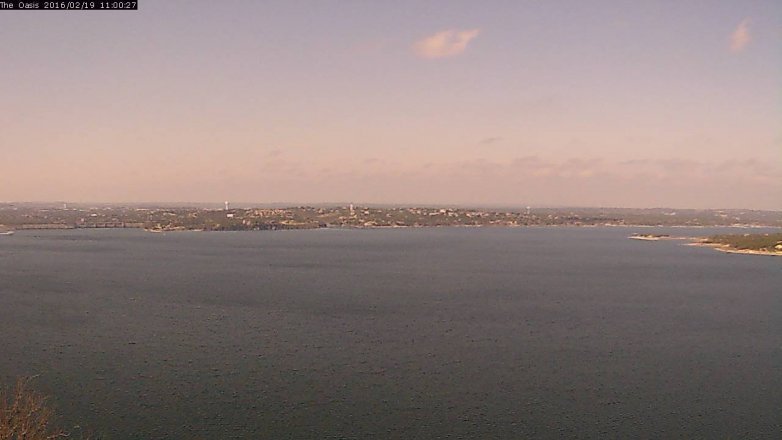Lake Travis webcam, February 19, 2016 10:05 AM CT