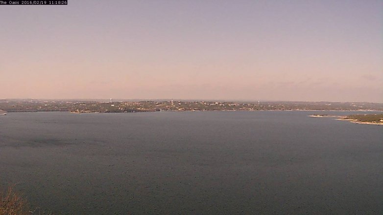 Lake Travis webcam, February 19, 2016 10:25 AM CT