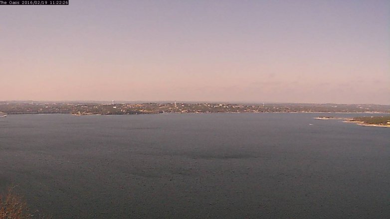 Lake Travis webcam, February 19, 2016 10:30 AM CT