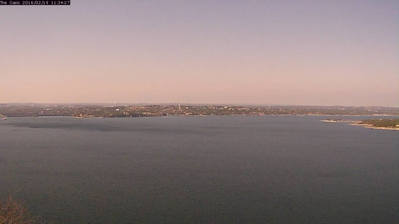 Lake Travis webcam, February 19, 2016 10:40 AM CT
