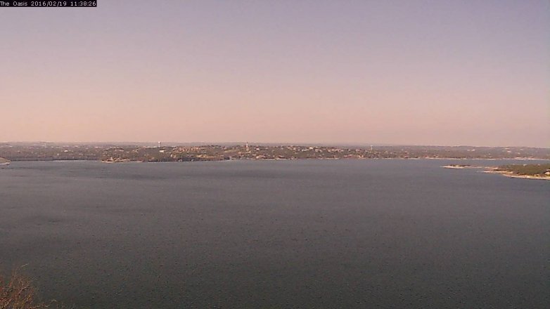 Lake Travis webcam, February 19, 2016 10:45 AM CT
