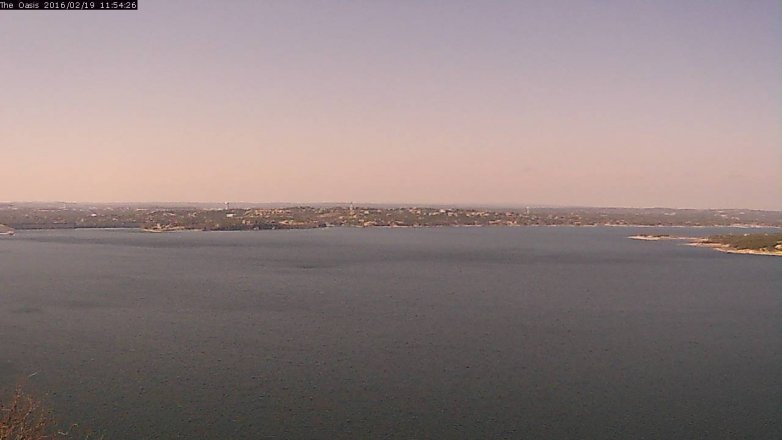 Lake Travis webcam, February 19, 2016 11:00 AM CT