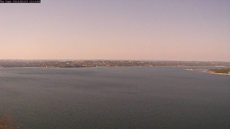 Lake Travis webcam, February 19, 2016 11:20 AM CT