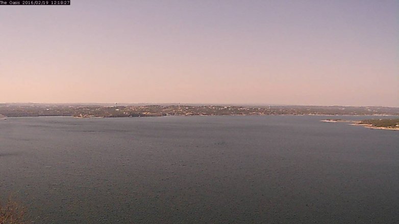 Lake Travis webcam, February 19, 2016 11:25 AM CT