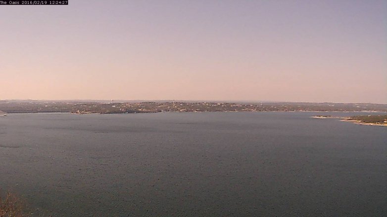 Lake Travis webcam, February 19, 2016 11:30 AM CT