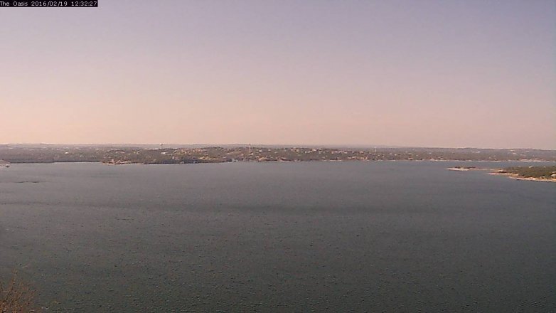 Lake Travis webcam, February 19, 2016 11:40 AM CT