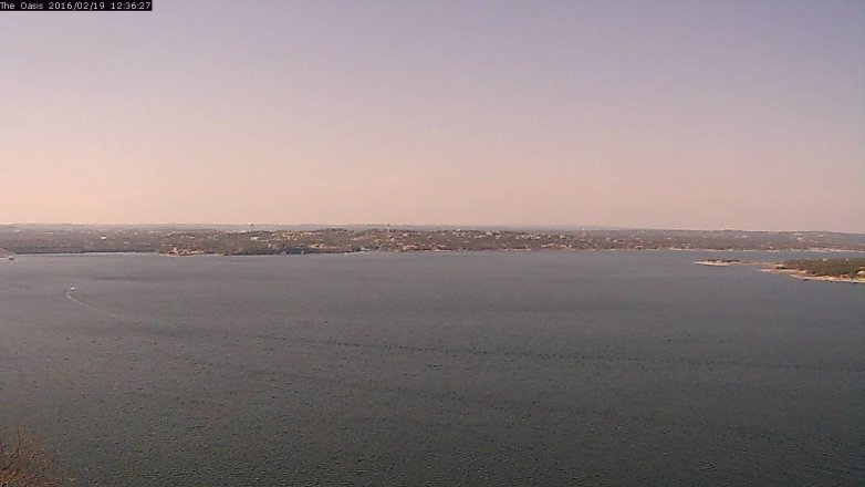 Lake Travis webcam, February 19, 2016 11:45 AM CT
