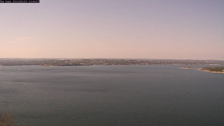 Lake Travis webcam, February 19, 2016 11:50 AM CT