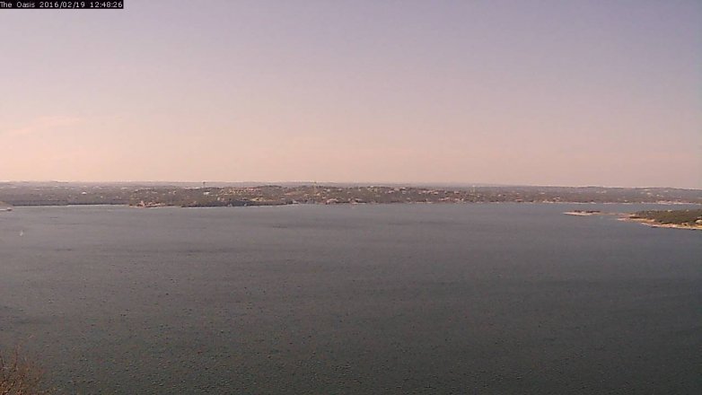 Lake Travis webcam, February 19, 2016 11:55 AM CT