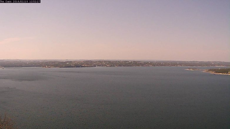 Lake Travis webcam, February 19, 2016 12:00 PM CT