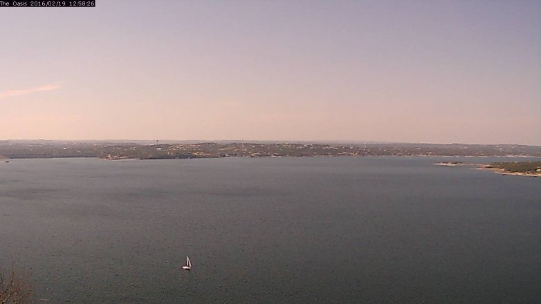 Lake Travis webcam, February 19, 2016 12:05 PM CT