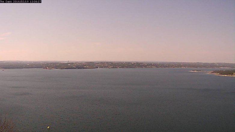 Lake Travis webcam, February 19, 2016 12:15 PM CT