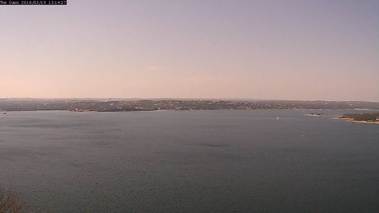 Lake Travis webcam, February 19, 2016 12:20 PM CT