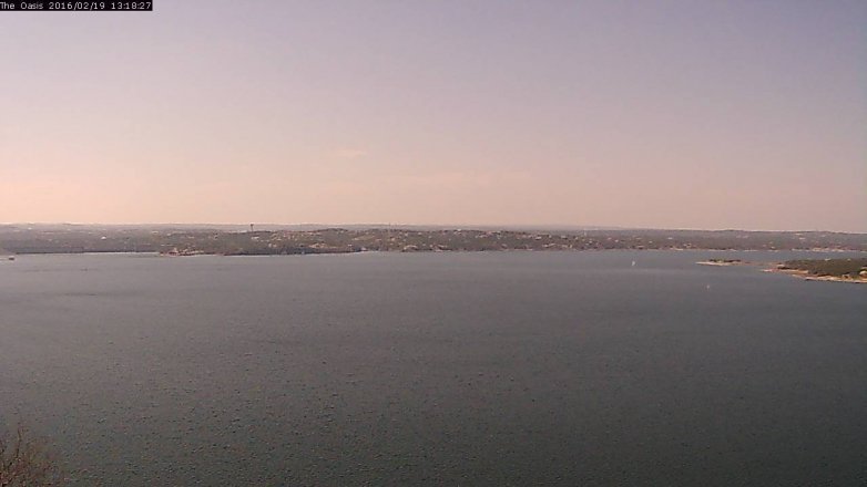 Lake Travis webcam, February 19, 2016 12:25 PM CT