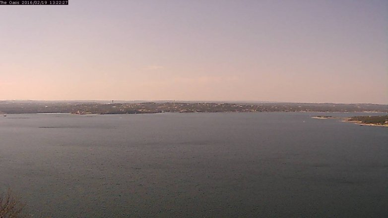 Lake Travis webcam, February 19, 2016 12:30 PM CT