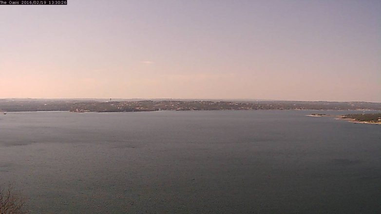 Lake Travis webcam, February 19, 2016 12:35 PM CT