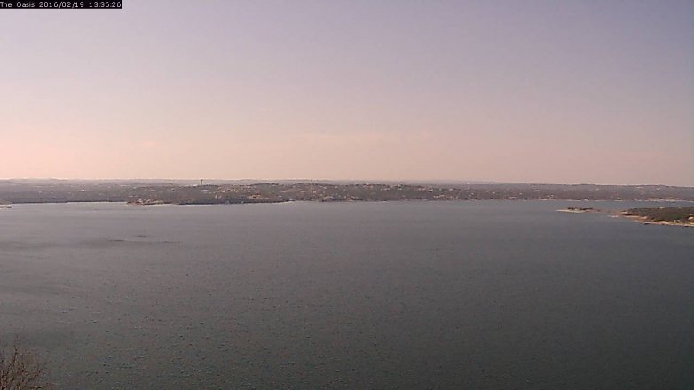 Lake Travis webcam, February 19, 2016 12:45 PM CT