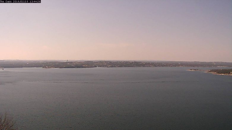 Lake Travis webcam, February 19, 2016 12:50 PM CT