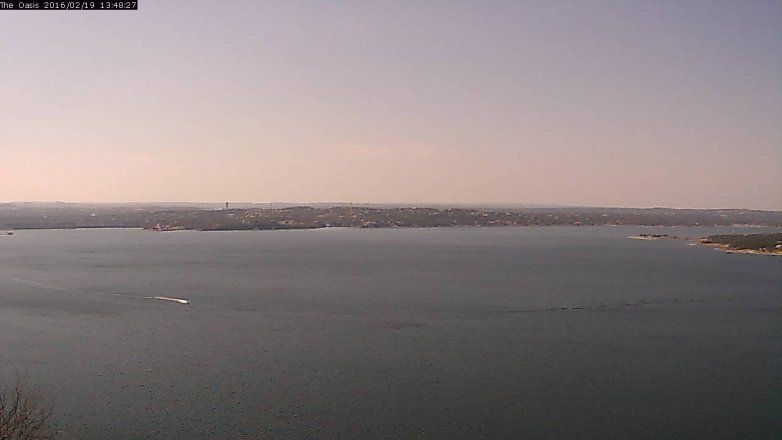 Lake Travis webcam, February 19, 2016 12:55 PM CT