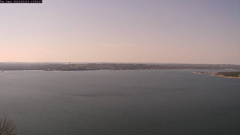 Lake Travis webcam, February 19, 2016 1:00 PM CT