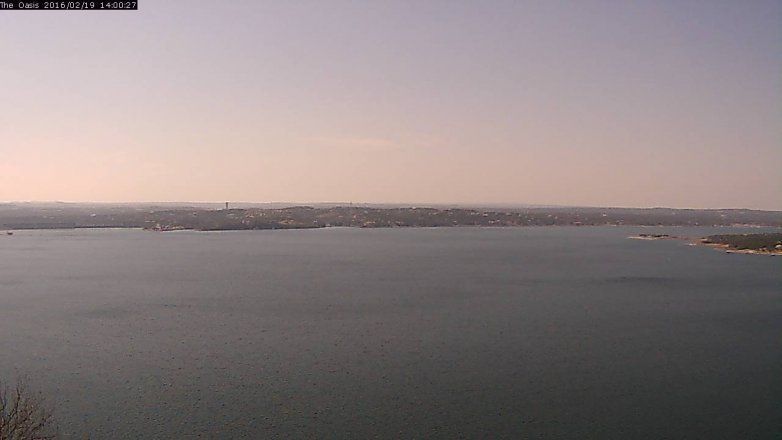 Lake Travis webcam, February 19, 2016 1:05 PM CT