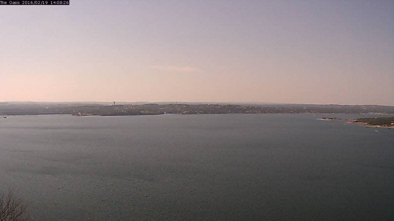 Lake Travis webcam, February 19, 2016 1:15 PM CT