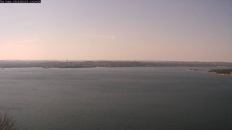 Lake Travis webcam, February 19, 2016 1:30 PM CT