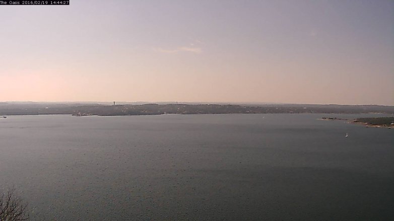 Lake Travis webcam, February 19, 2016 1:50 PM CT