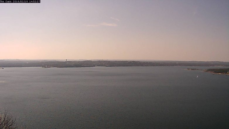 Lake Travis webcam, February 19, 2016 2:00 PM CT