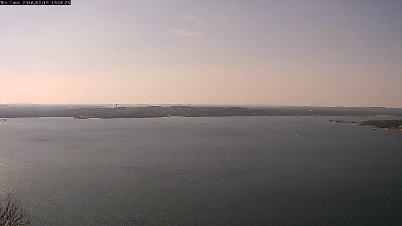 Lake Travis webcam, February 19, 2016 2:10 PM CT