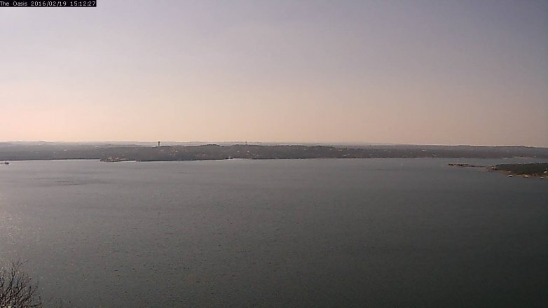 Lake Travis webcam, February 19, 2016 2:20 PM CT